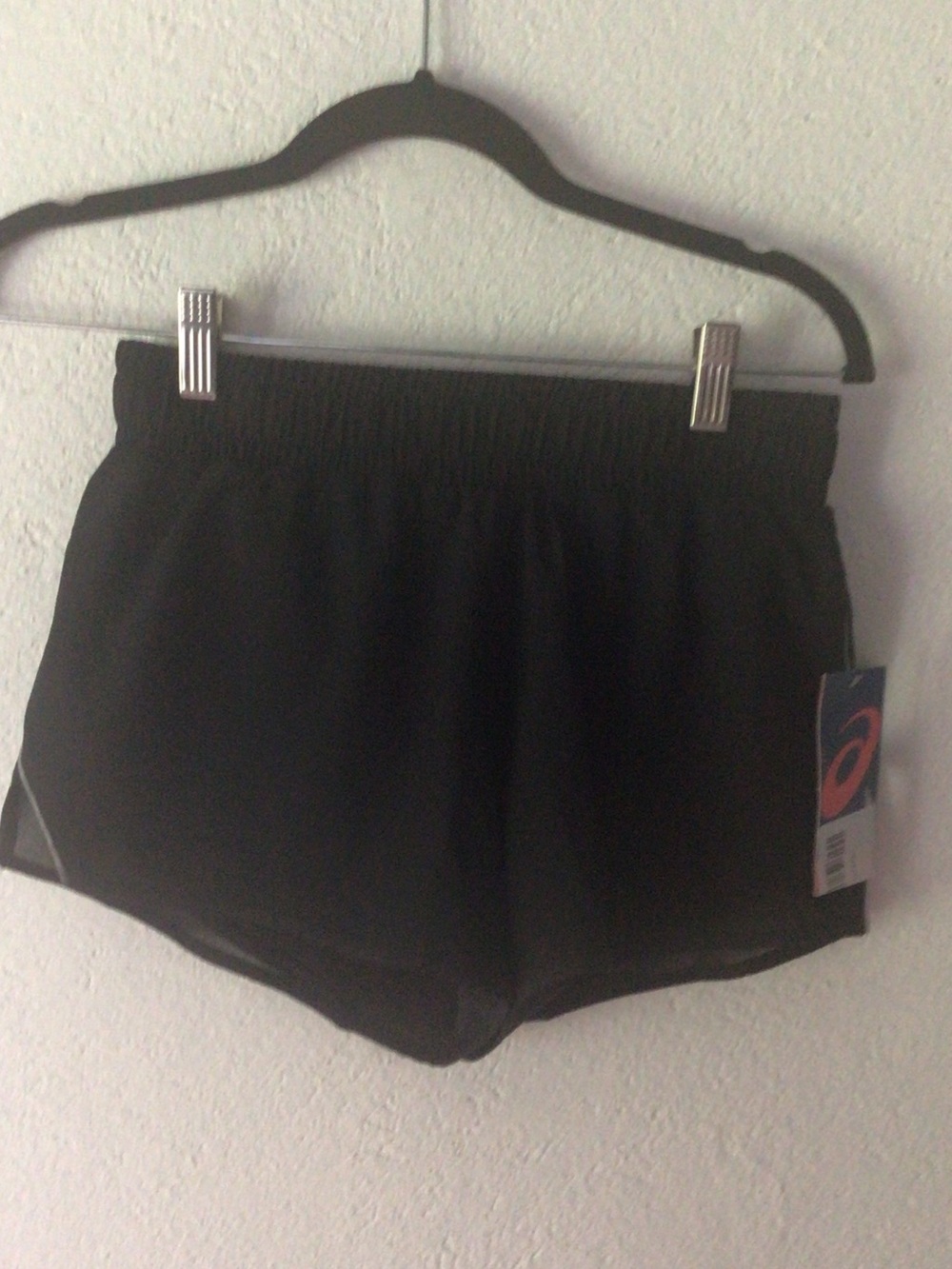 Asics Black Women's Athletic Shorts with Elastic Waist
